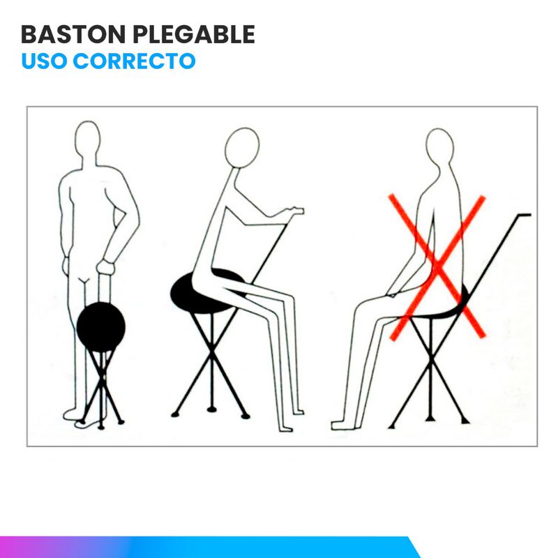 Baston Con Asiento Banco Pegable | Bastones Par... image number null
