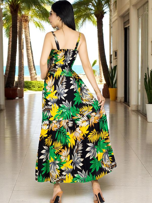 Vestido Maxi Casual Mujer VES-1016 Negro Largo ... image number null