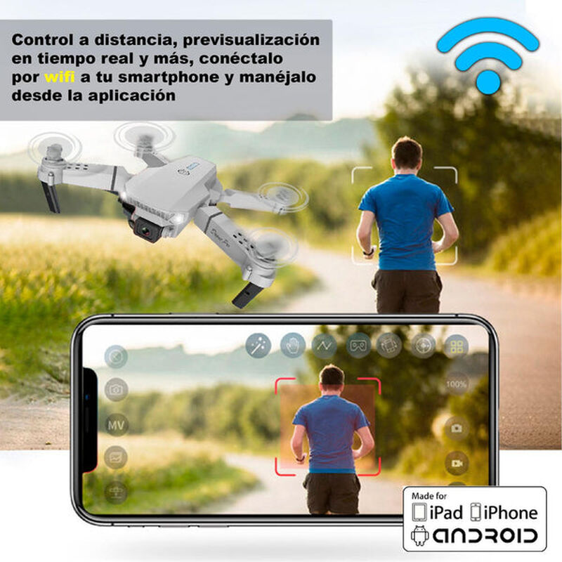 Drone Vak K1 Doble Cámara 4k Wifi Vídeo Control... image number null