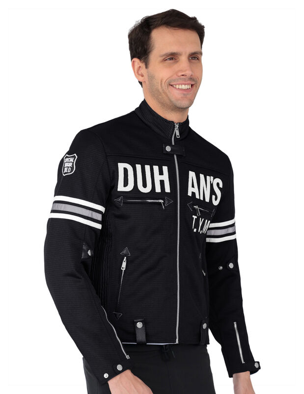 Chamarra Biker Caballero Proteccion Codos Brazo... image number null