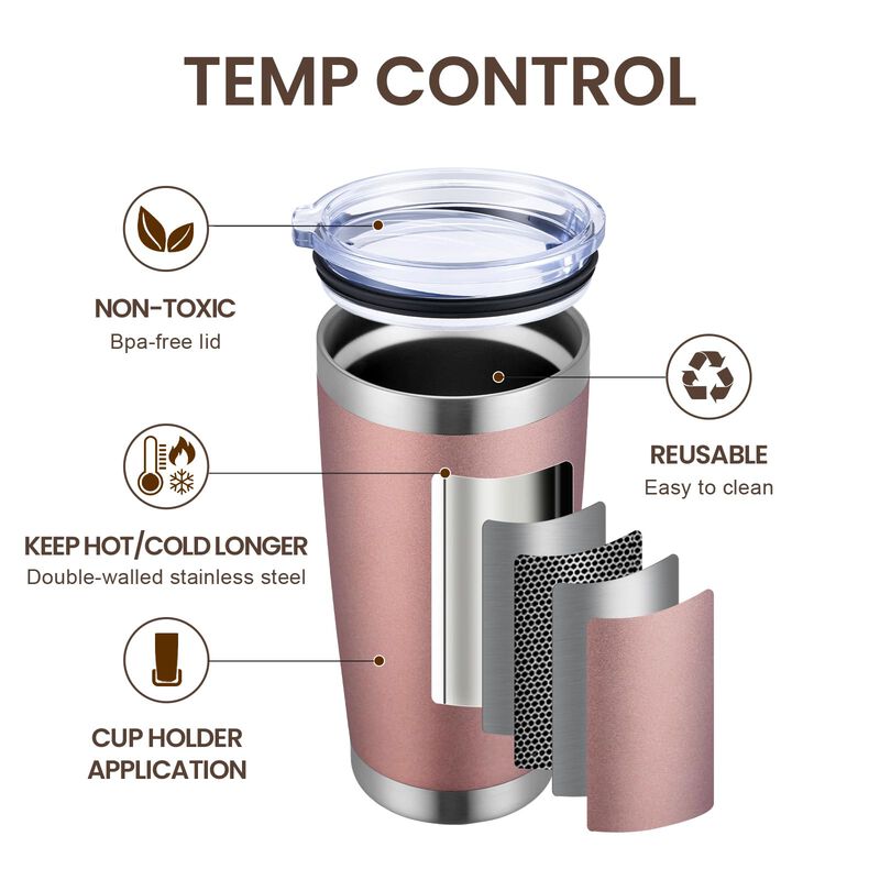 Vaso T&eacute;rmico Meway 568 ml, Pack De 8, Color Oro... image number null