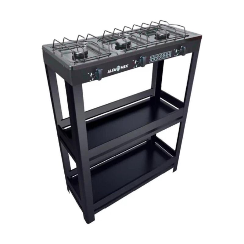 Parrilla de Gas con Estante Alfamex 3 Quemadore... image number null