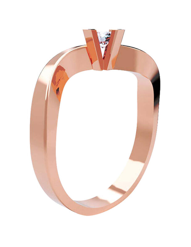 Anillo de Compromiso en Oro de 10K con Circonia... image number null