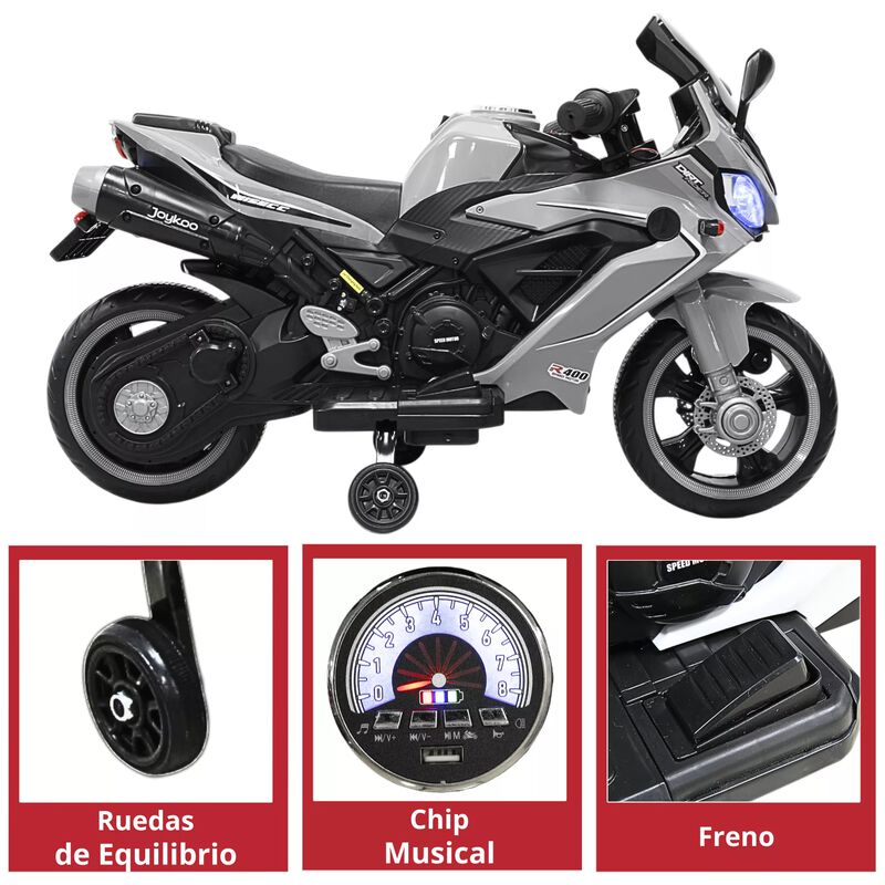 Moto Montable El&eacute;ctrica Deportiva 2 Ruedas Para... image number null