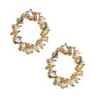 Aretes Estrella cristal Chapa de oro 18k Zvezda