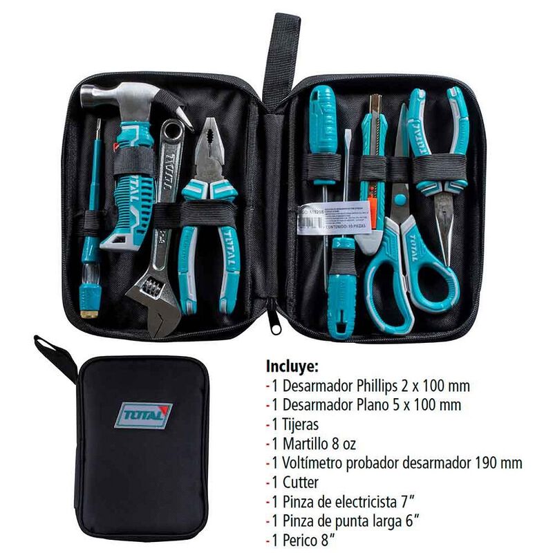 Estuche De Tela, Total, Con 9 Herramientas image number null