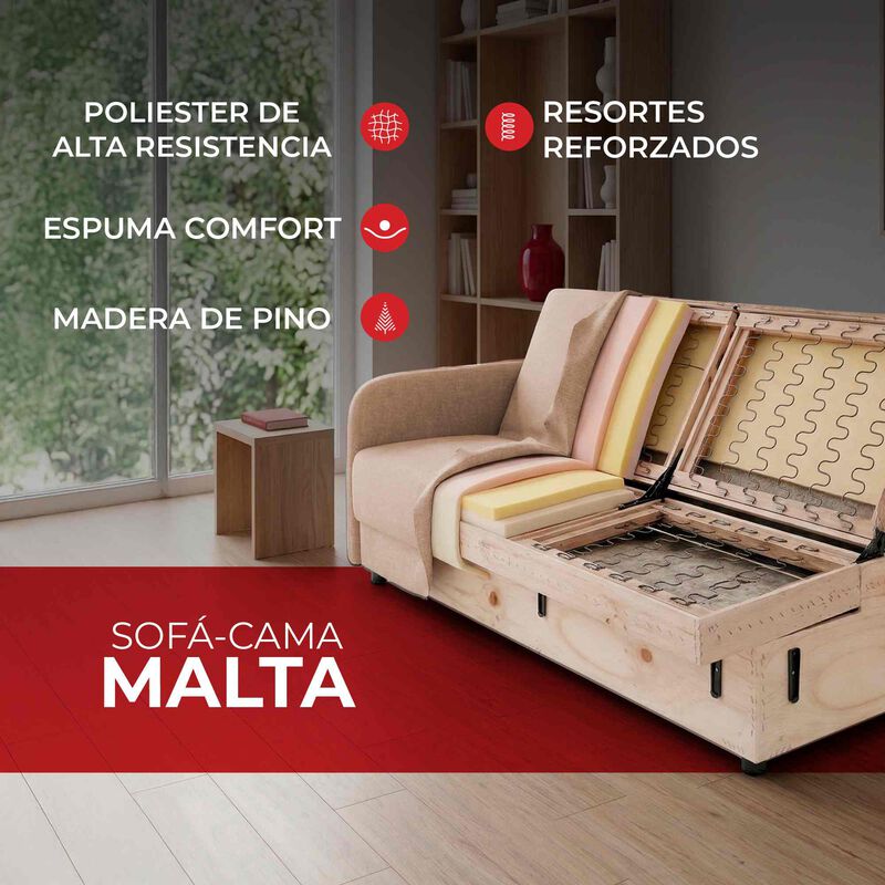 Sof&aacute; Cama Matrimonial Malta&ndash; Sill&oacute;n Convertible... image number null