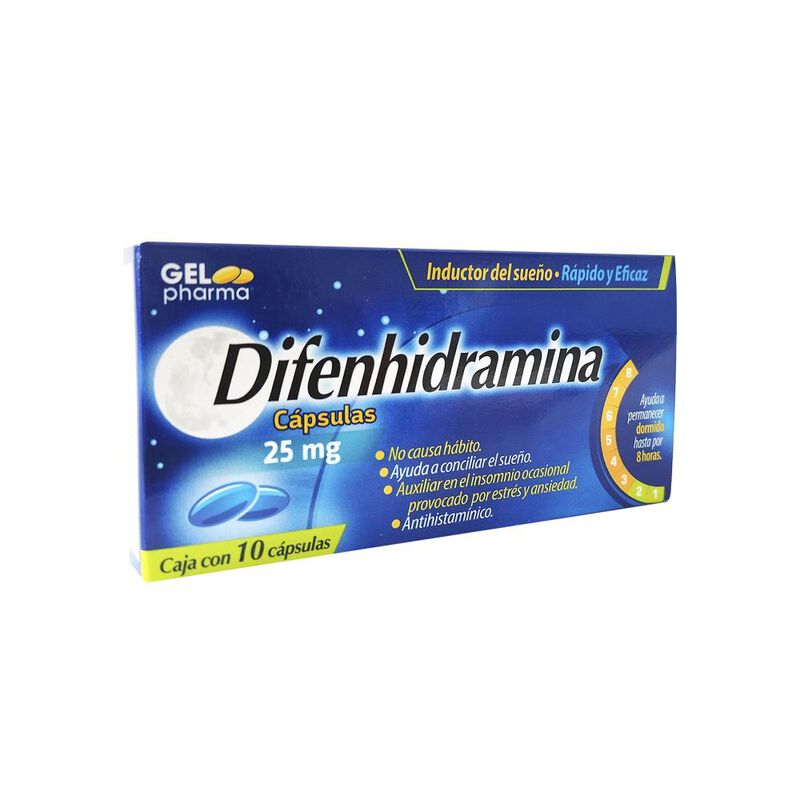 Difenhidramina 25 Mg 10 C&aacute;psula(s) image number null