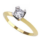 Anillo de Compromiso en Oro Amarillo 10K con Circonia -  Talla:4/ FJ711-10Y-CZ-4