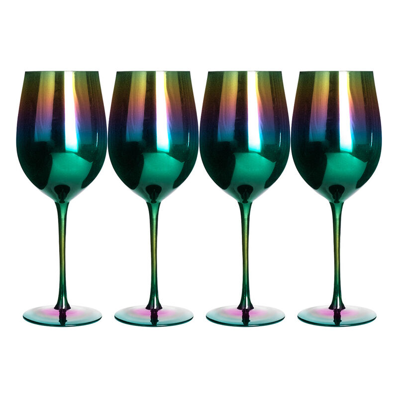 Set 4 Copas Vino Arco&iacute;ris Cristal Ideen 465 Ml image number null