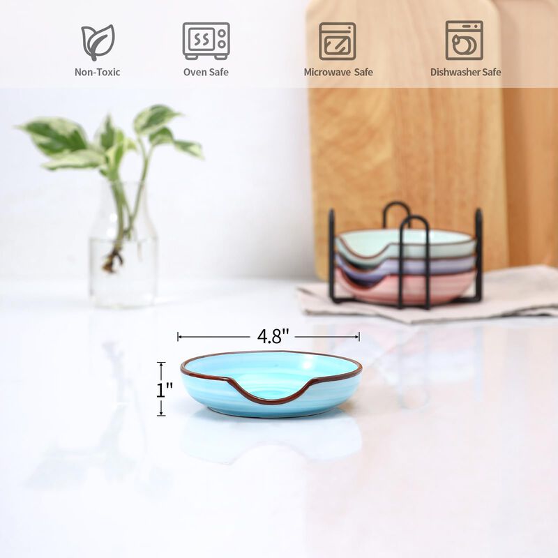 Reposacucharas Selamica 12 cm Pack De 4 Colores... image number null