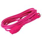 Extensi&oacute;n El&eacute;ctrica Trenzada Iusa, Color Rosa, 16 Awg, 5 M