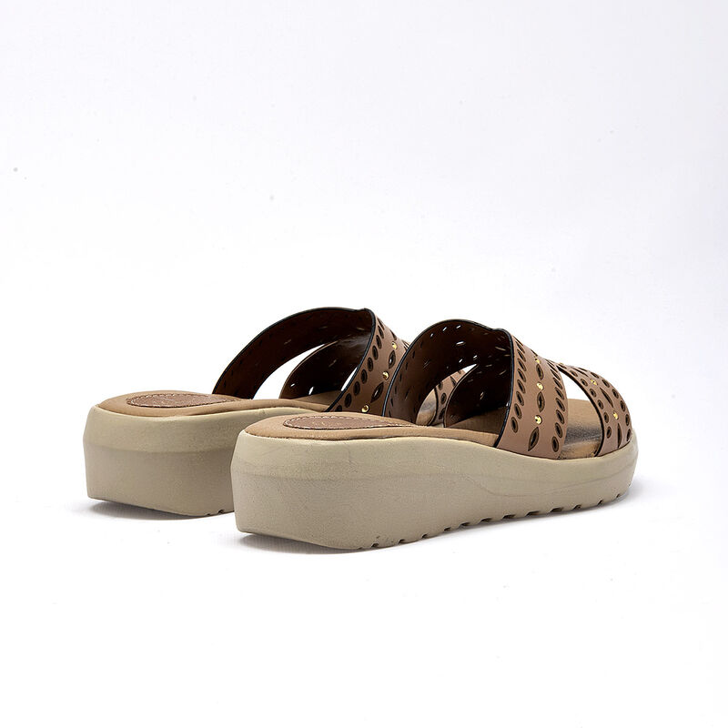 Cruz Shoes sandalia plataforma para mujer camel... image number null