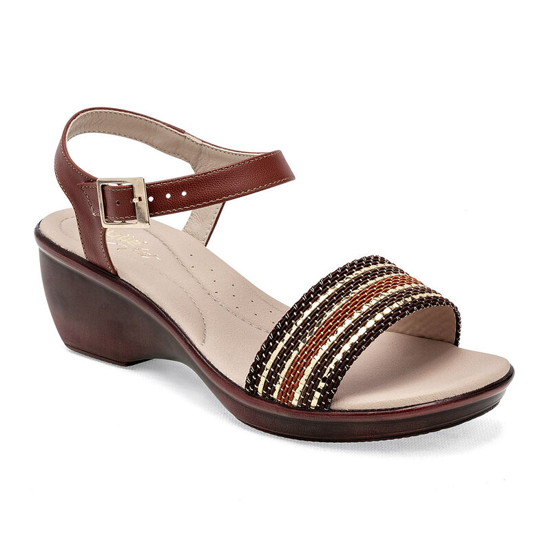 Paulie Sandalia para mujer caf&eacute; dorado image number null