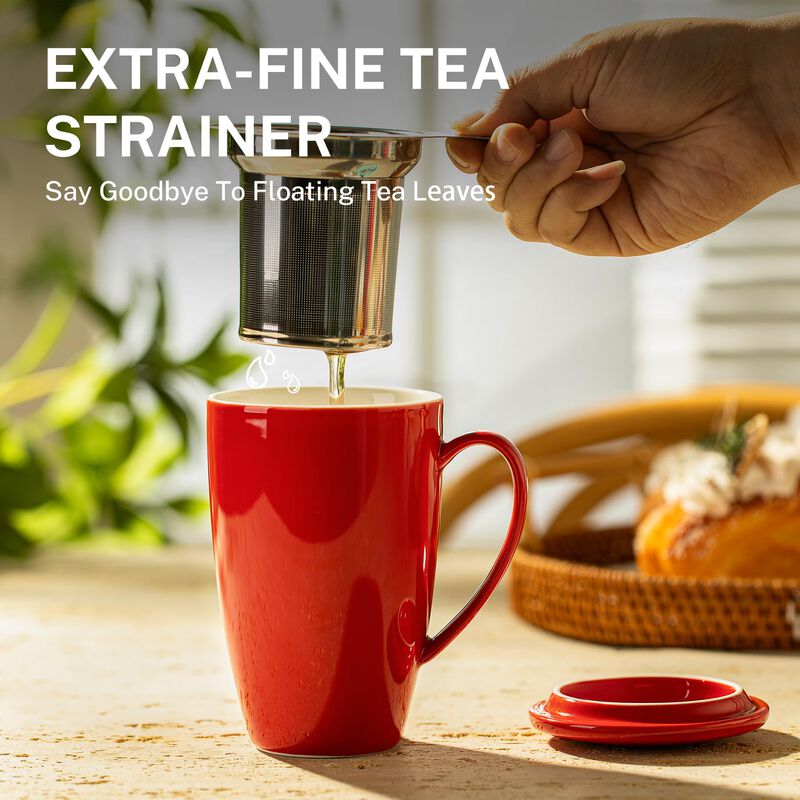 Taza De T&eacute; Sweese 425 ml Con Infusor Y Tapa, Ro... image number null