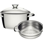 Olla Honda C/Vaporera Tramontina 65650042 Allegra 20CM 3 Piezas Acero Inox END1