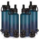 Botella De Agua Volhoply 950 ml Pack De 4 Con Tapa De Boquilla Y Sorbete