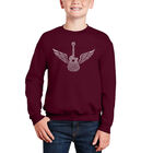 Sudadera De Cuello Redondo Word Art Para Ni&ntilde;o - Amazing Grace - Granate
