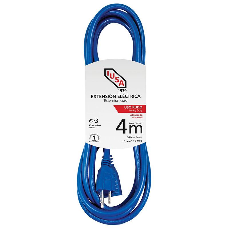 Extensi&oacute;n de Uso Rudo Aterrizada Azul Clavija R... image number null