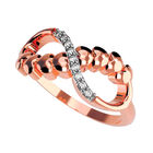 Anillo de Compromiso en Oro Rosa 10K con Circonia -  Talla:7.5/ FJ672-10R-CZ-75