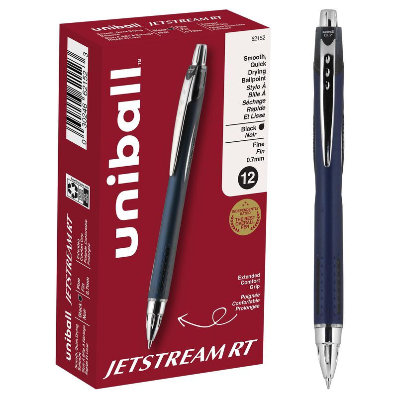 Bol&iacute;grafo Uni-ball Jetstream Rt 0,7 Mm Negro, P... image number null