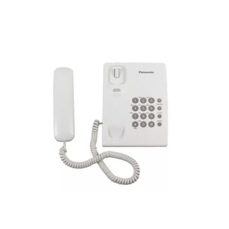 Teléfono Fijo Alámbrico Panasonic KX-TS500MEW B... image number null