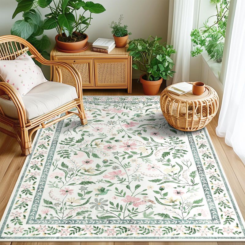 Alfombra Shacos 122x183 Cm Boho Lavable A M&aacute;qui... image number null