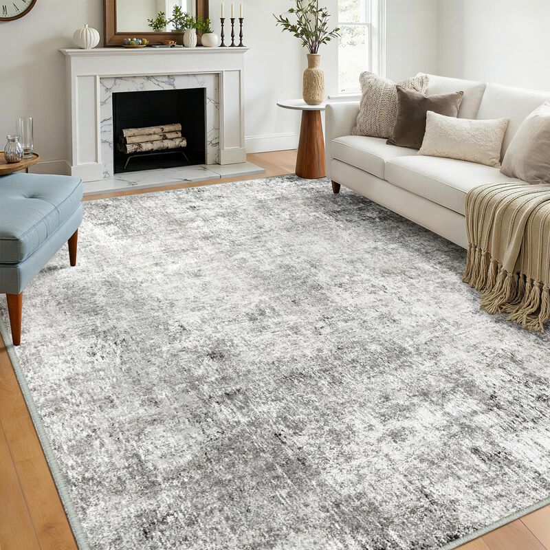 Alfombra De Zona Releany 244 cm x 152 cm Gris Y... image number null