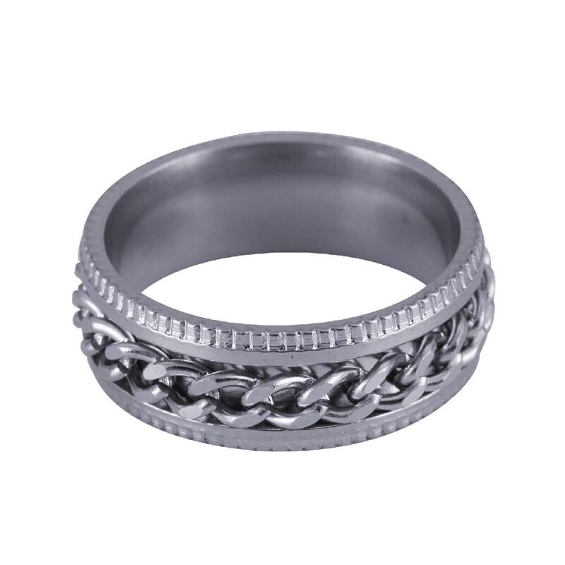 Anillos Hombre Acero Inoxidable Anti Ansiedad R... image number null