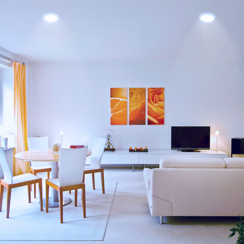 Lampara Plafones Led Blanco 20w Luz D&iacute;a Ptlled-... image number null