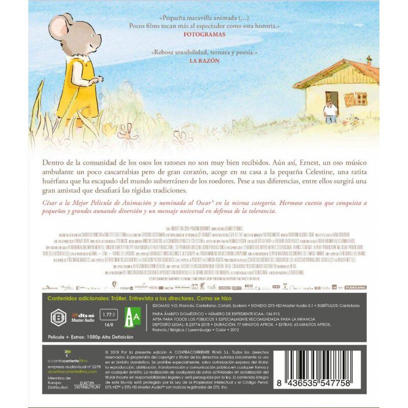 Ernest et C&eacute;lestine - BD [Blu-ray] image number null