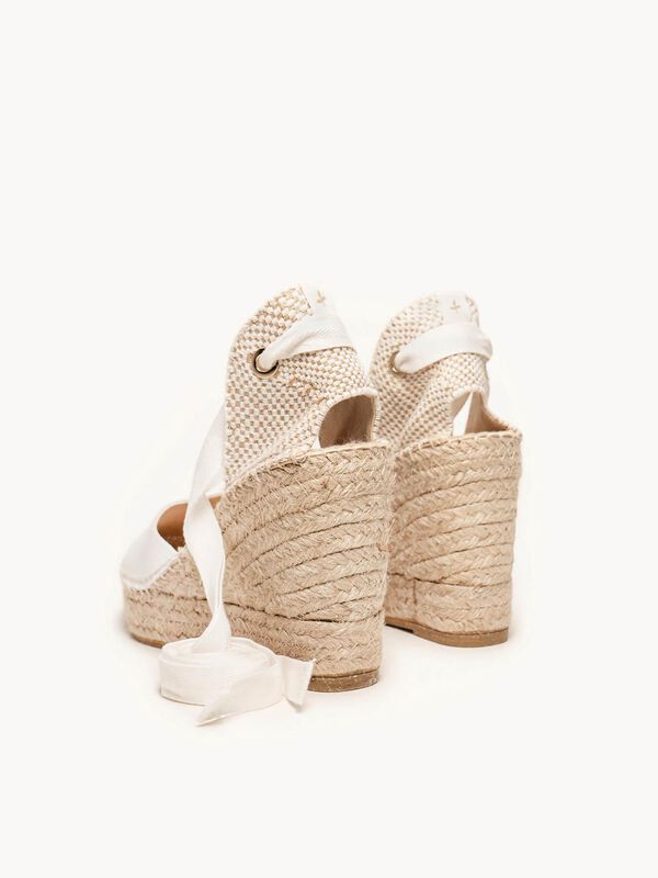 Alpargata de Cu&ntilde;a Alta Romero Napa Blanco image number null