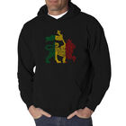 Sudadera Con Capucha Word Art Para Hombre - Le&oacute;n Rasta &middot; One Love - Negro