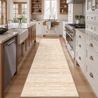 Alfombra Corredor Miukiki 2x8 Lavable Antideslizante Color Beige
