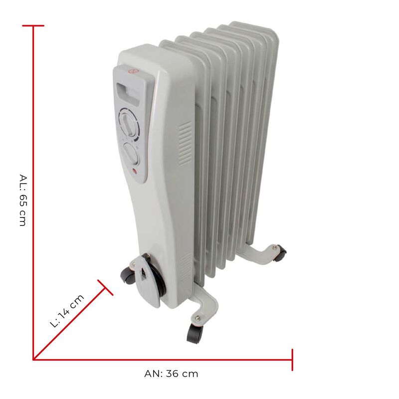 Calentador Ambiente De Aceite Piso Al 1500w image number null