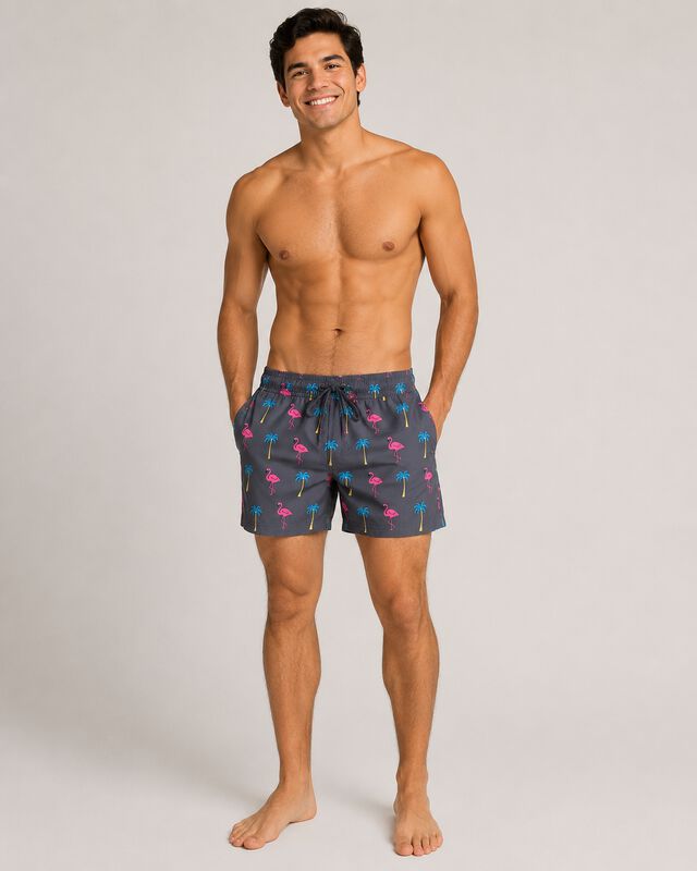 Traje De Ba&ntilde;o Hombre Secado R&aacute;pido Palmeras image number null
