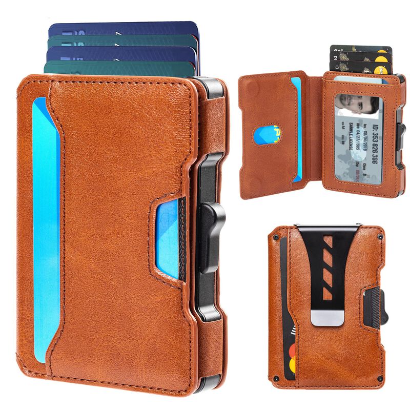 Cartera Airzoo Con Bloqueo Rfid Y Clip Delgado image number null
