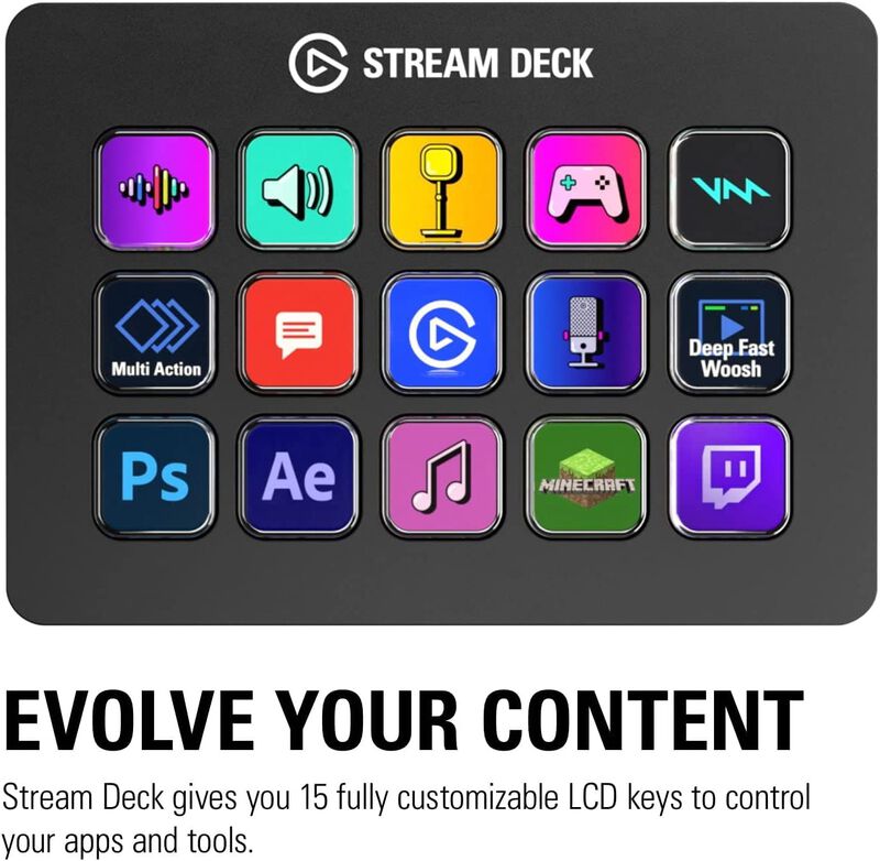Controlador De Estudio Elgato Stream Deck Mk.2 ... image number null