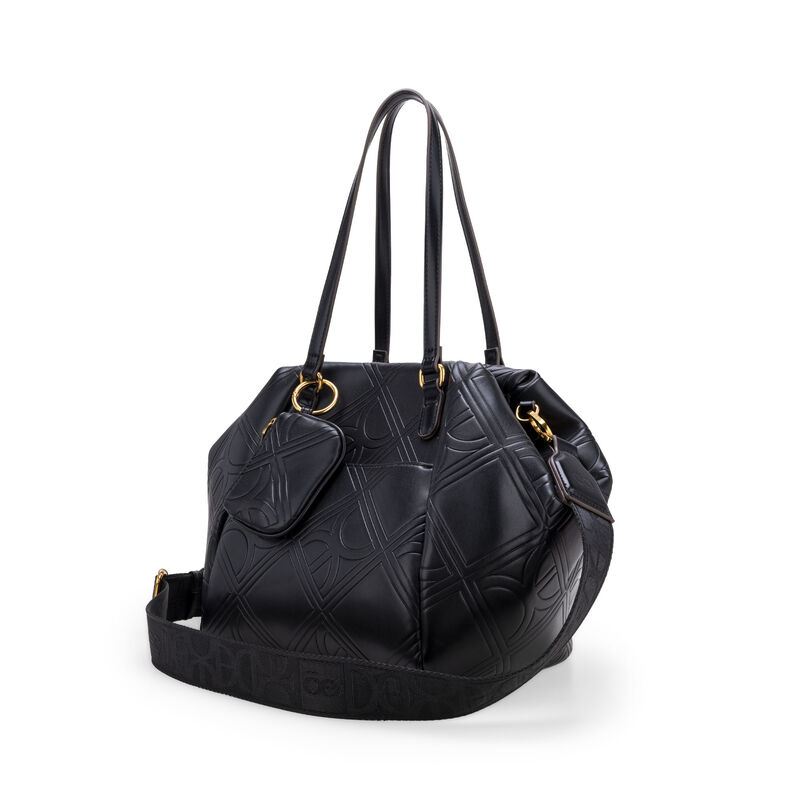 Bolsa Tote Mediana Con Monedero Color Negro image number null