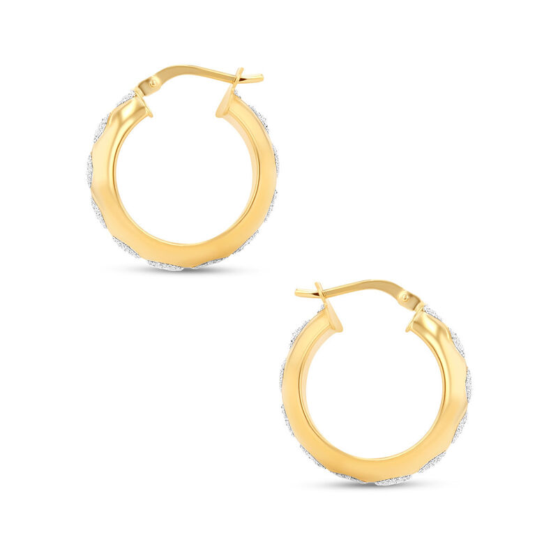 Arracadas De Oro Amarillo 14k Con Polvo De Diam... image number null
