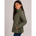 Chamarra Ni&ntilde;a American Fly Basica Afelpada Cardigan Lateral Color Militar