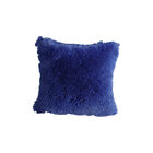 Coj&iacute;n Decorativo de Pelo Largo Azul Marino de 50 X 50 cm