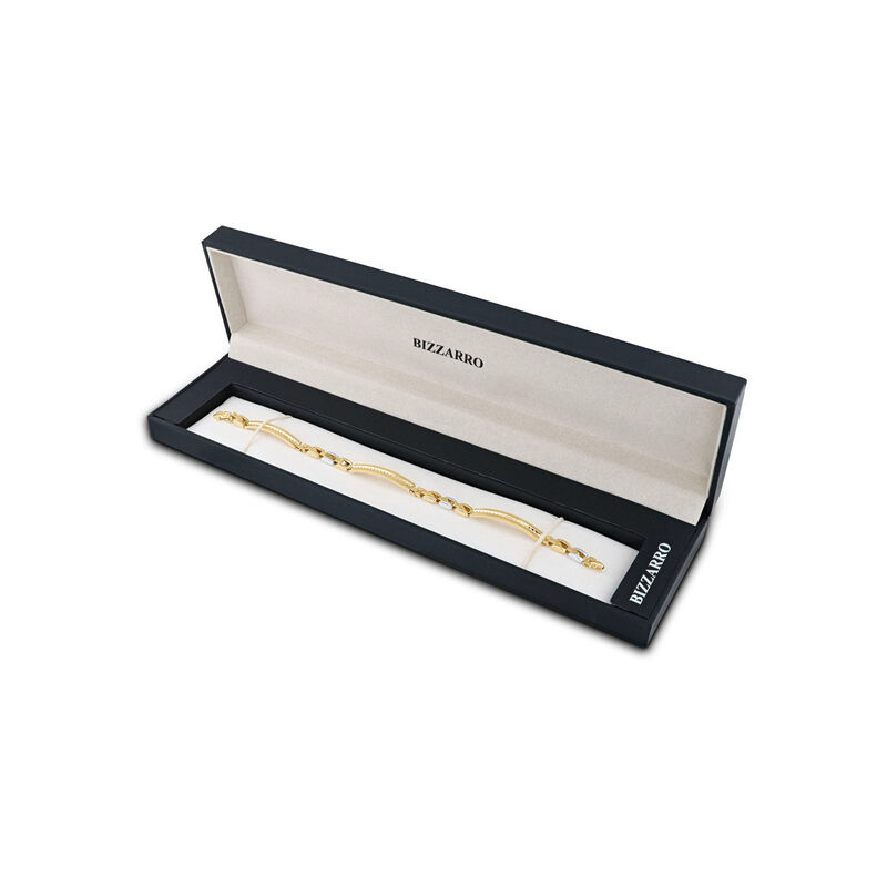 Pulsera De Oro Amarillo Y Blanco 14K Para Cabal... image number null