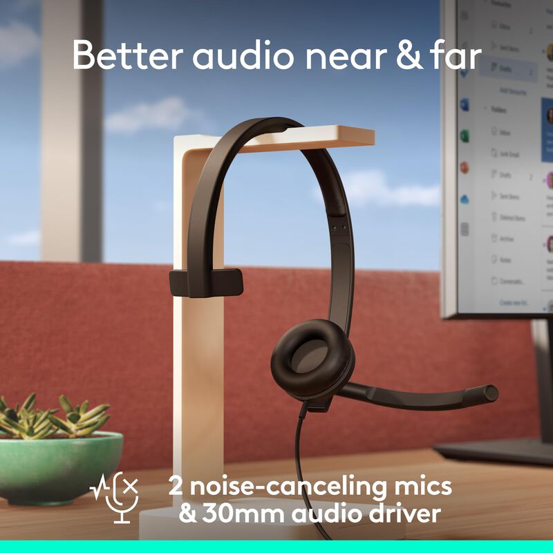 Auriculares Logitech H570e Usb-a Con Cable Y Mi... image number null
