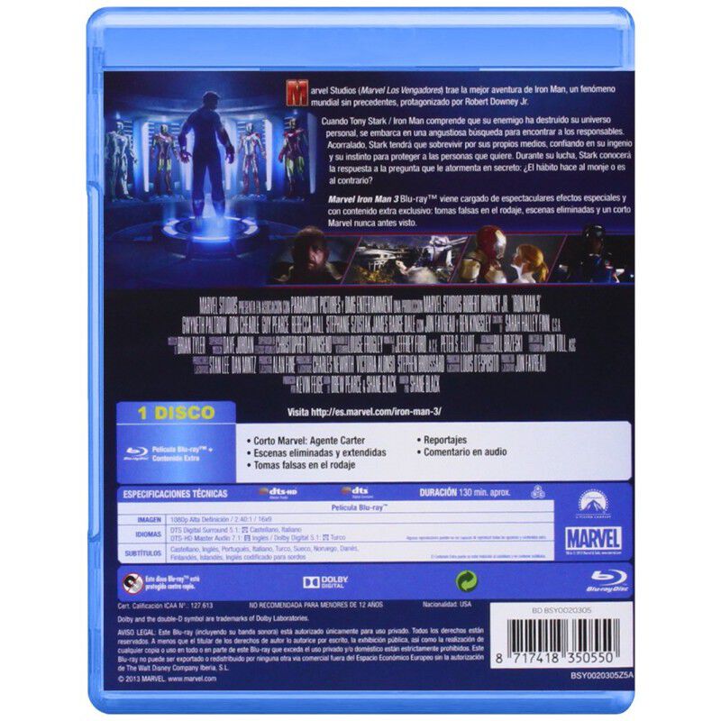 Hombre De Hierro 3 [blu-ray] image number null