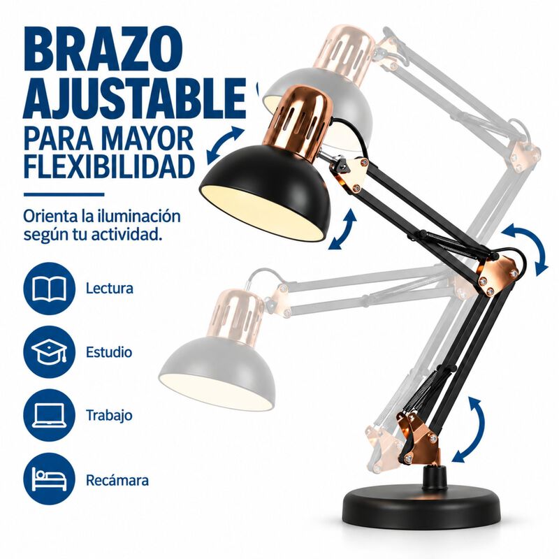 L&aacute;mpara De Escritorio Ajustable Con Brazo Artic... image number null