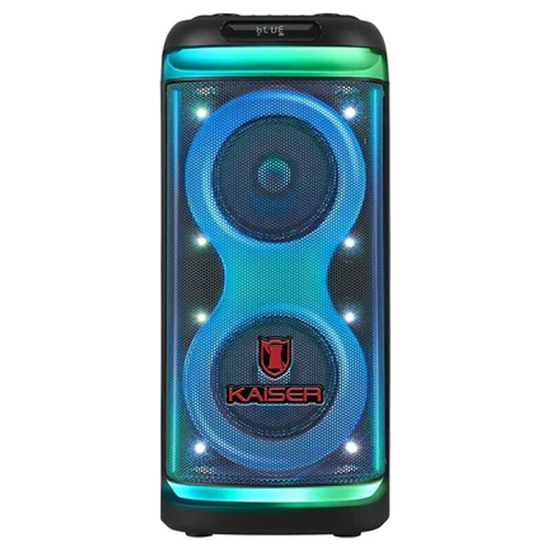 Bocina Doble Bluetooth Karaoke 2 Mic Negra Kais... image number null