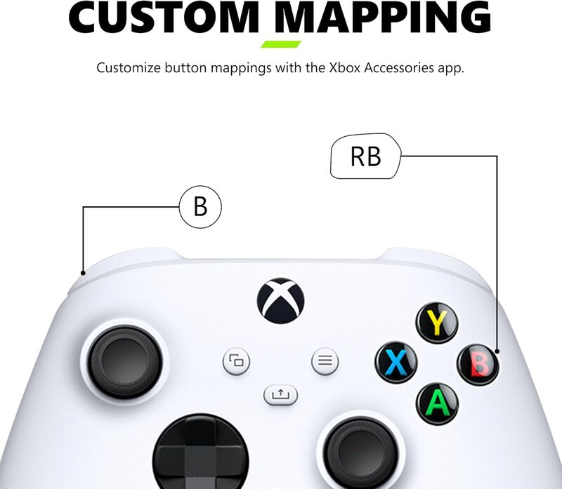 Control inal&aacute;mbrico Xbox color Robot White (bla... image number null