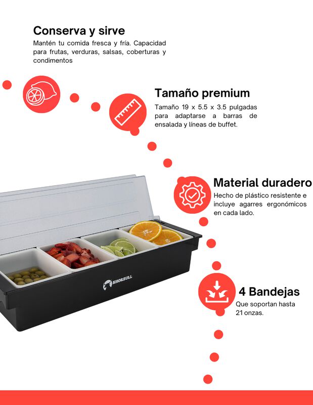 Garnitero 4 divisiones Shorbull image number null