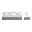 TechZone Pop Kit White Teclado y Mouse Inalámbrico Incluye Descansa Muñecas